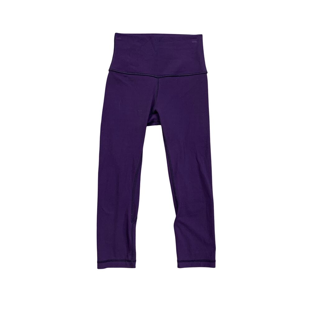 Lululemon Leggings Womens 2 Deep Purple Align Cropped Lightweight Sweat Wicking